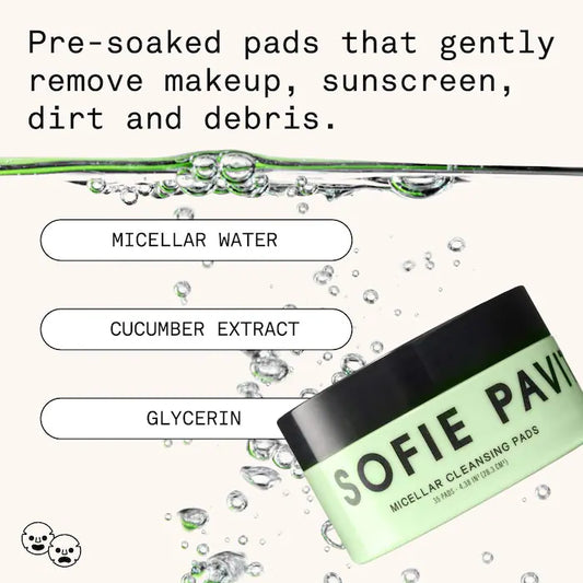 SOFIE PAVITT FACE – Micellar Makeup Removing Cleansing Pads