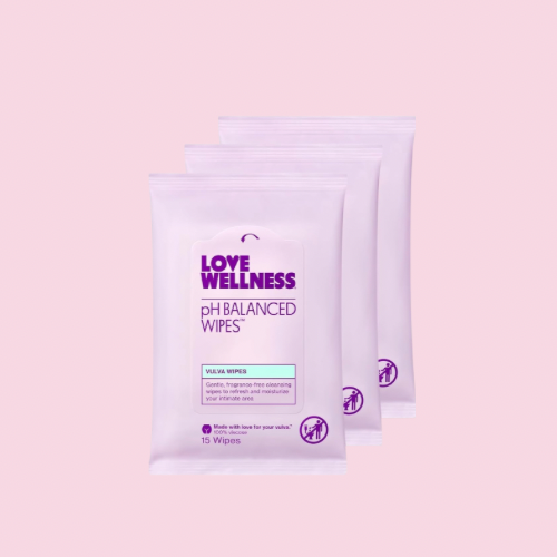 Love Wellness – pH Balancing Wipes (3-Pack, 15 Wipes Each)