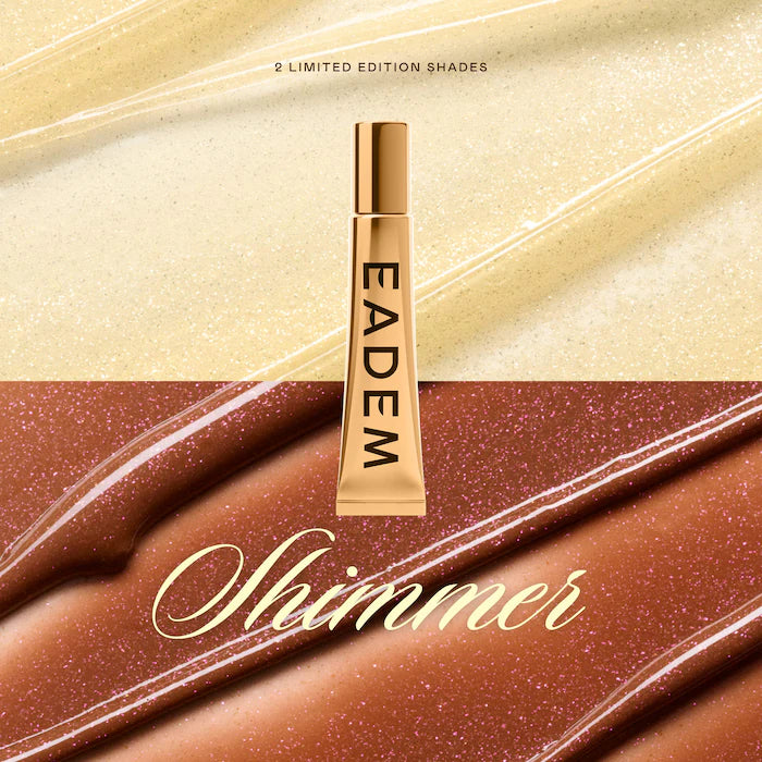 EADEM – Le Chouchou Exfoliating + Softening Peptide Lip Balm - Boba Bounce - Croissant au Beurre - clear with shimmery gold